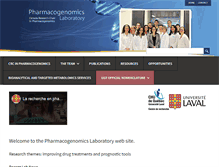 Tablet Screenshot of pharmacogenomics.pha.ulaval.ca