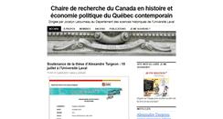 Desktop Screenshot of histoirequebec.chaire.ulaval.ca