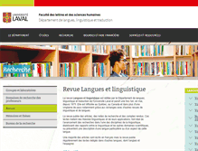 Tablet Screenshot of languesetlinguistique.ulaval.ca